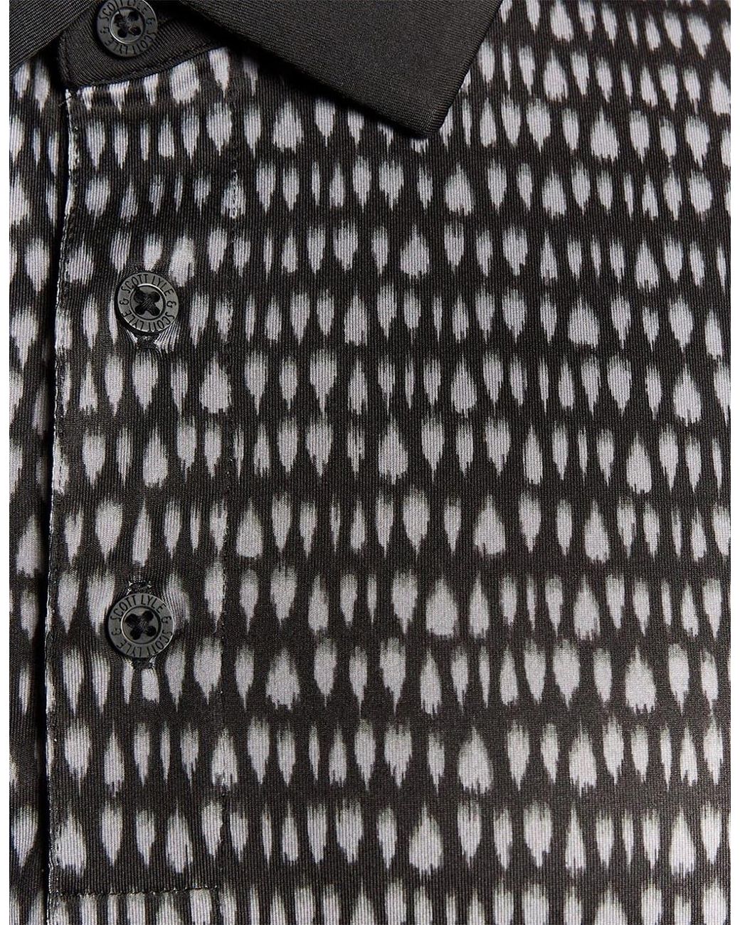 Lyle & Scott Black Collared Neck Short Sleeve Polo Shirt for men