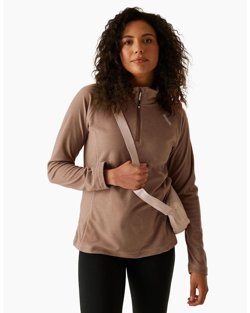 Regatta Brown Great Outdoors /Ladies Montes Half Zip Fleece Top
