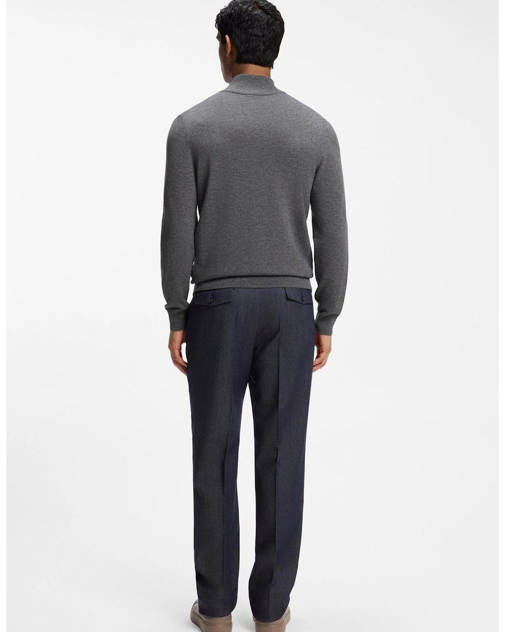 Boss Gray Boss H Hemarlo Sweater 030 Med for men
