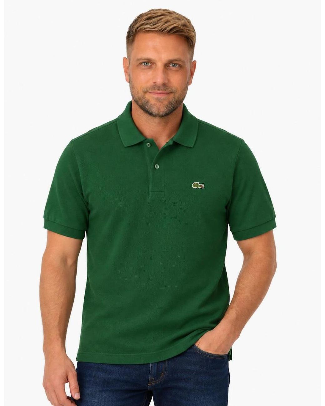 Lacoste Green Classic Fit Polo Shirt Pine