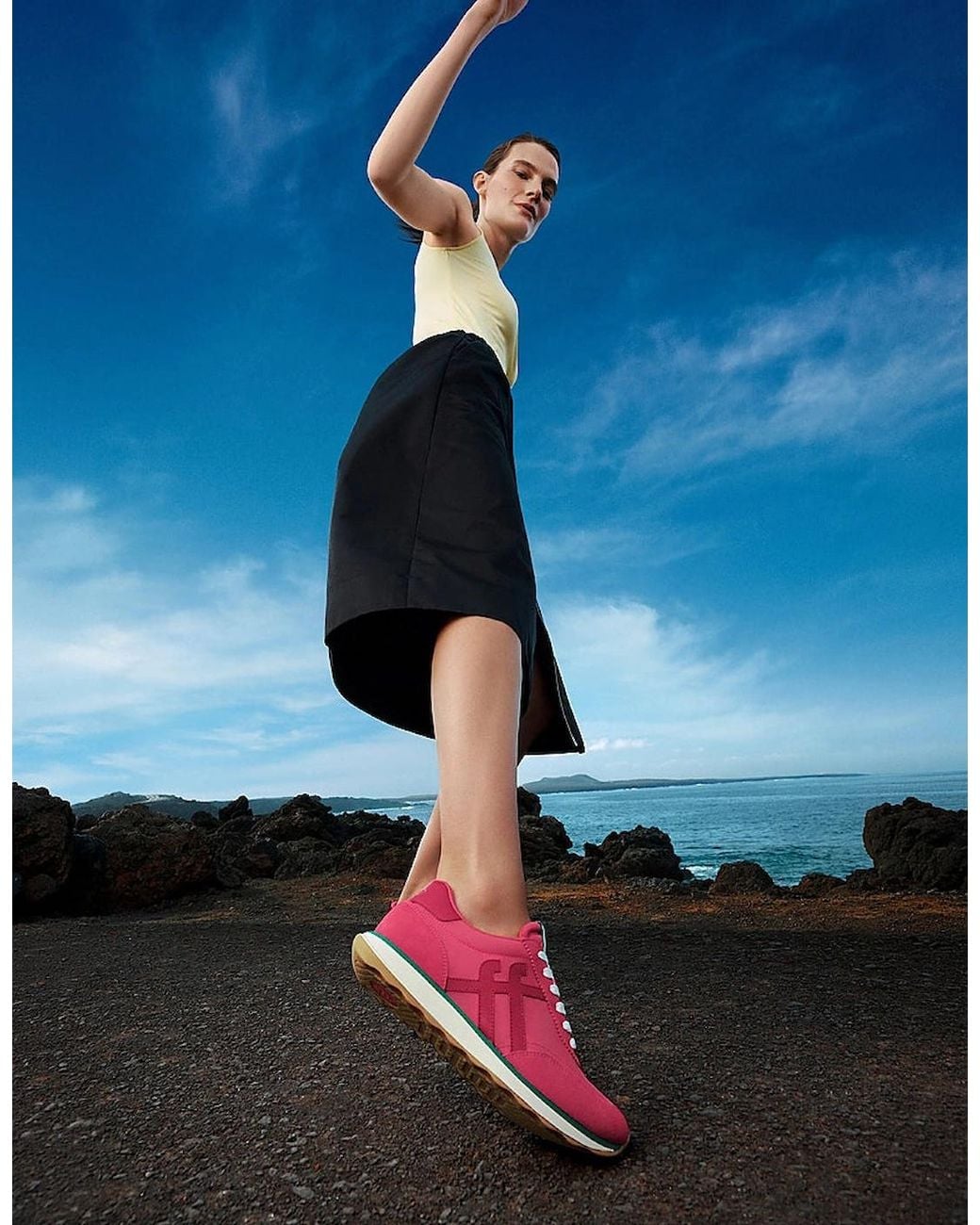 Fitflop Pink Retro-Q Ff Fabric/Suede Trainers