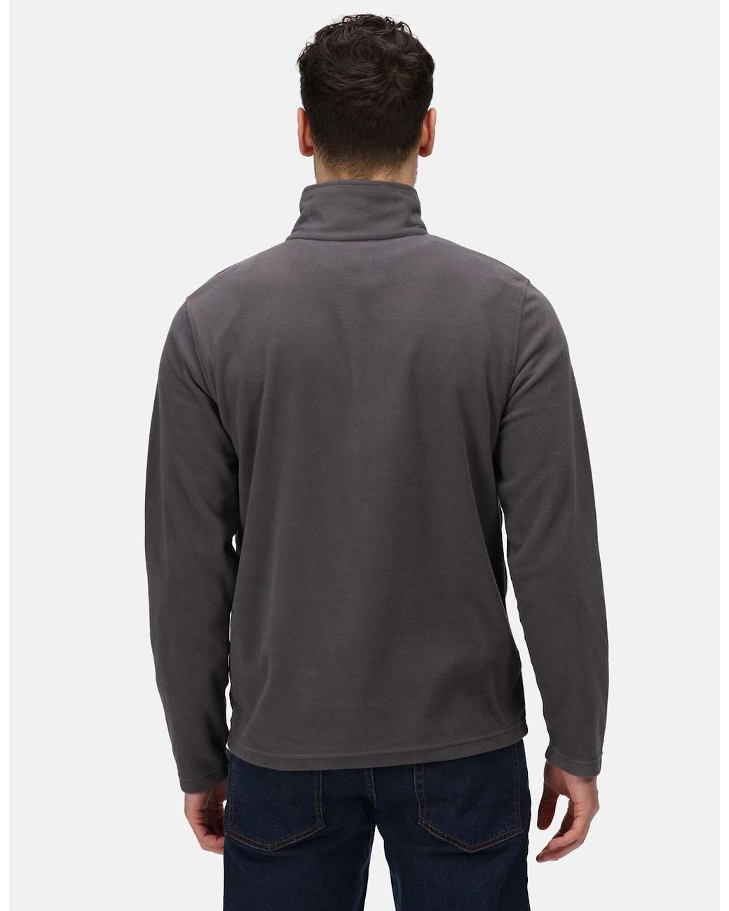 Regatta Gray Professional Micro Zip Neck Fleece Top for men