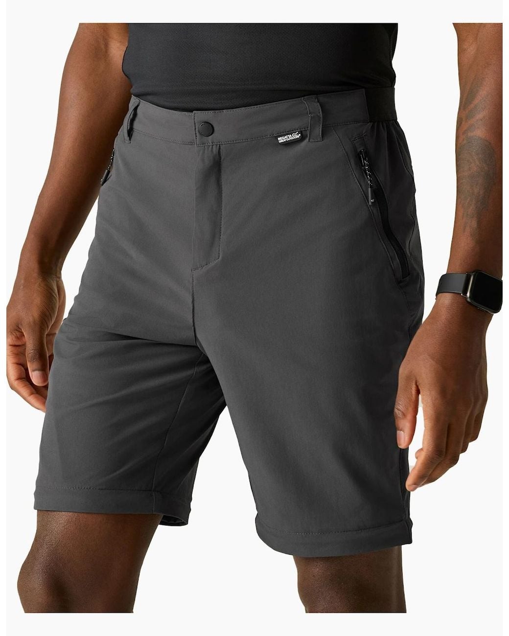 Regatta Gray Lightweight Insect Repellent Travel Cargo Trousers for men