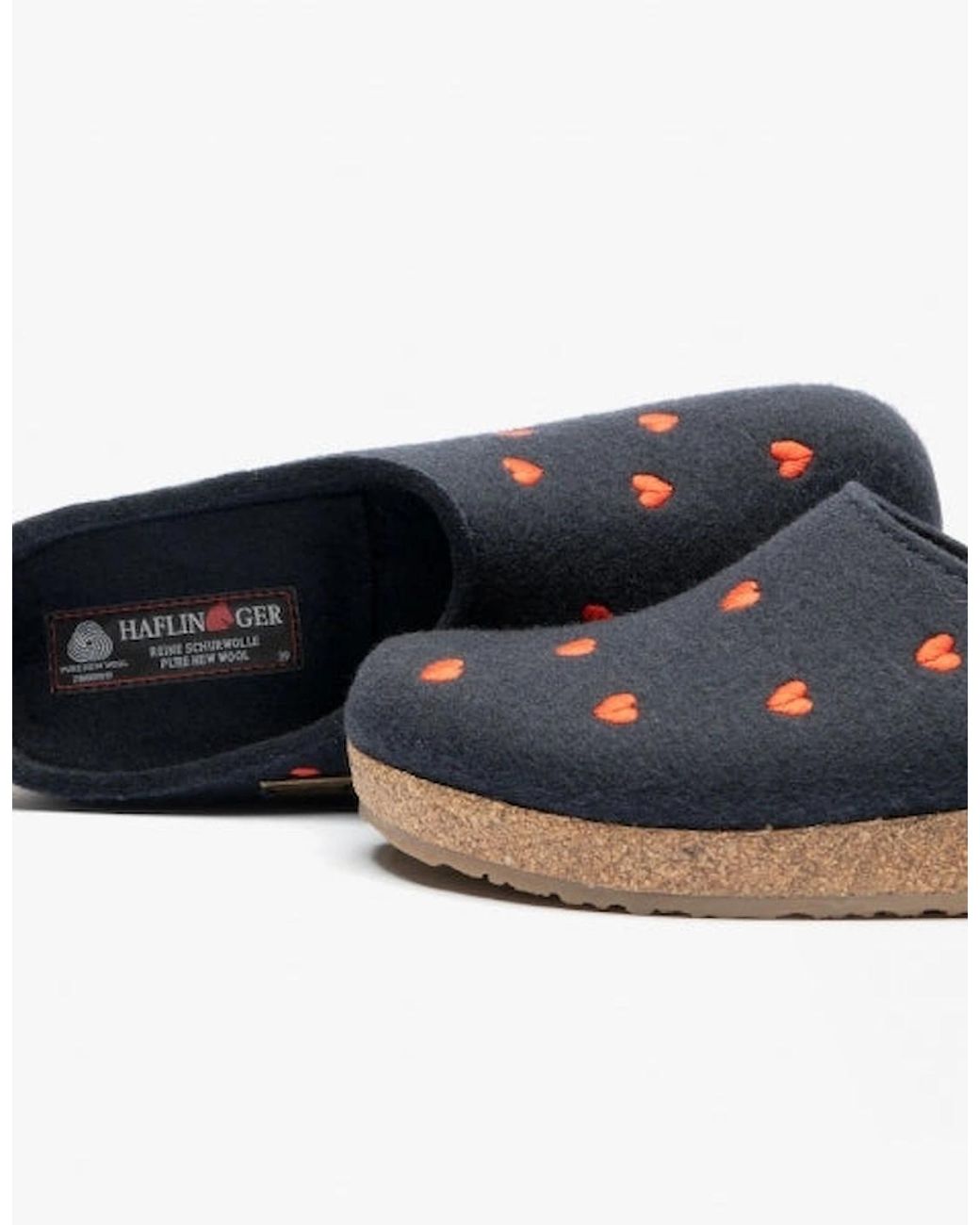 Haflinger Blue Cuoricini Slippers