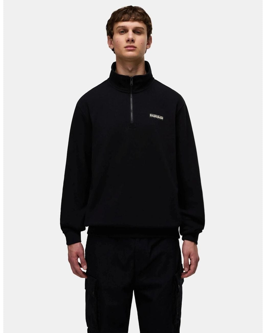 Napapijri Black Yupik 6 Full Zip Fleece Hoodie for men