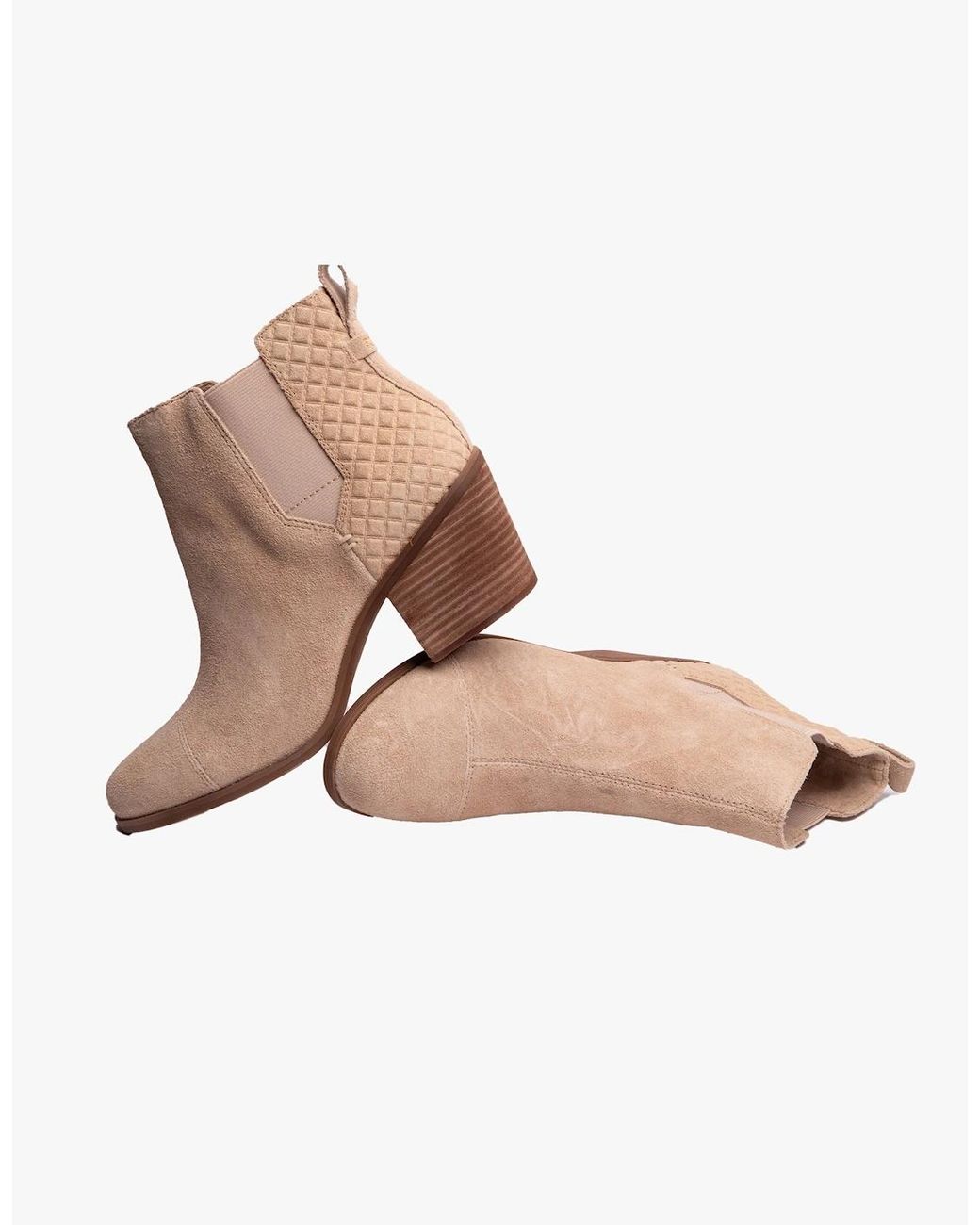 TOMS White Everly Boots Oatmeal