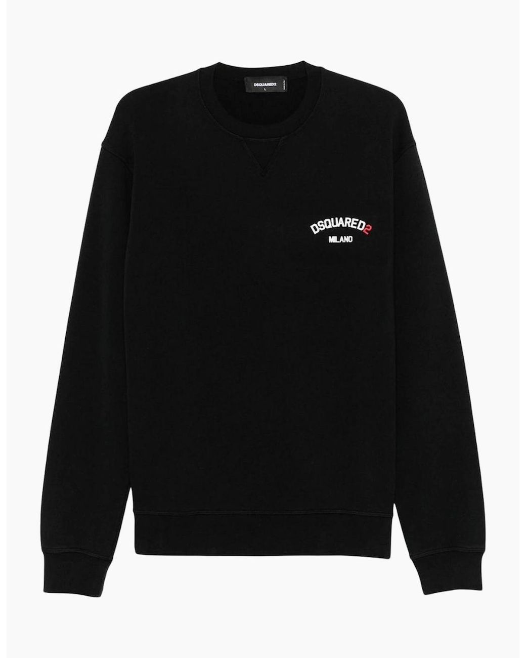 DSquared² Black Small Milano Logo Cool Fit Sweatshirt for men