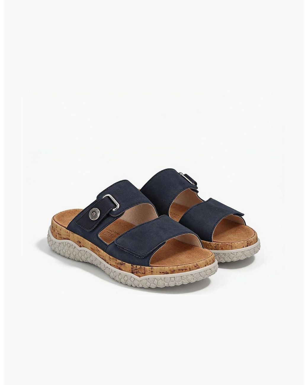 Rieker Blue V0300 Cross Strap Sandals