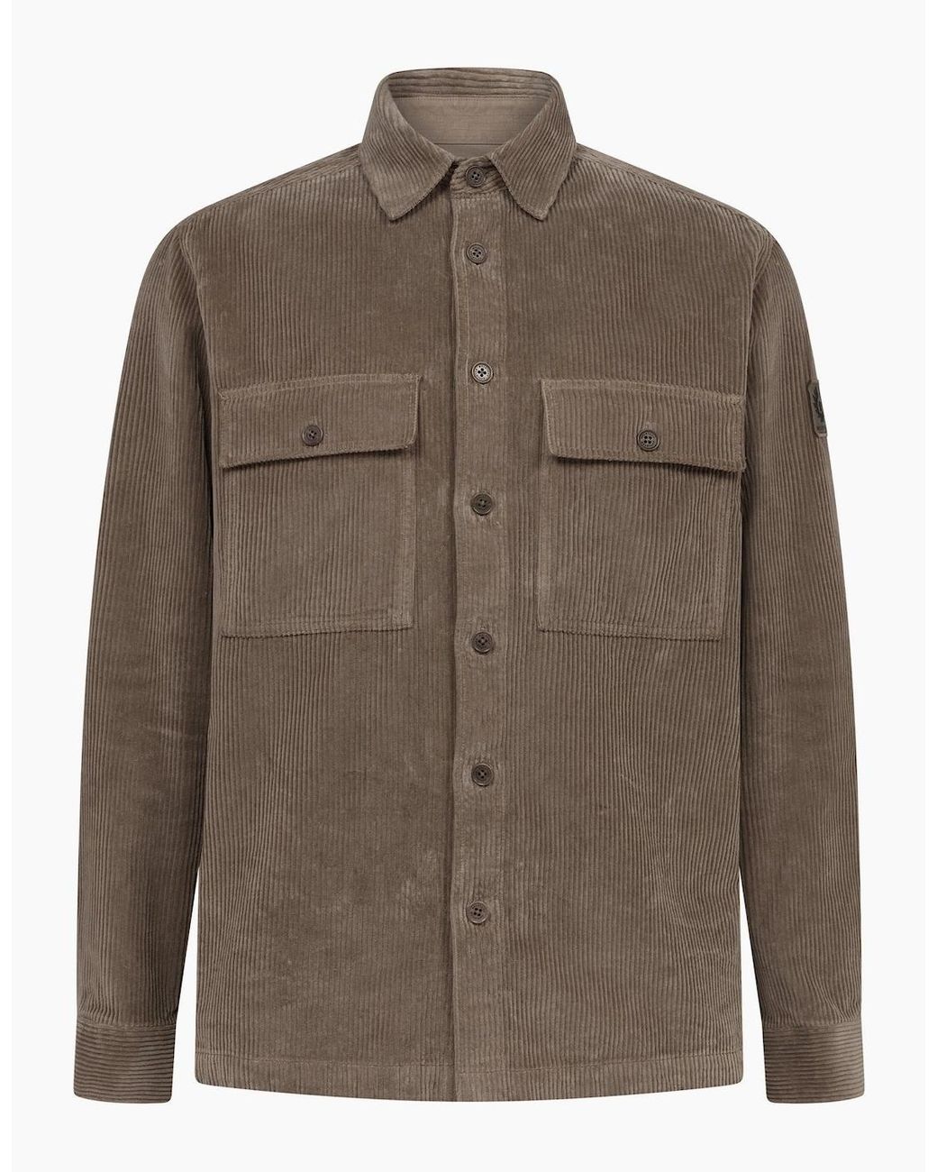 Belstaff Brown Ravine Corduory Overshirt for men