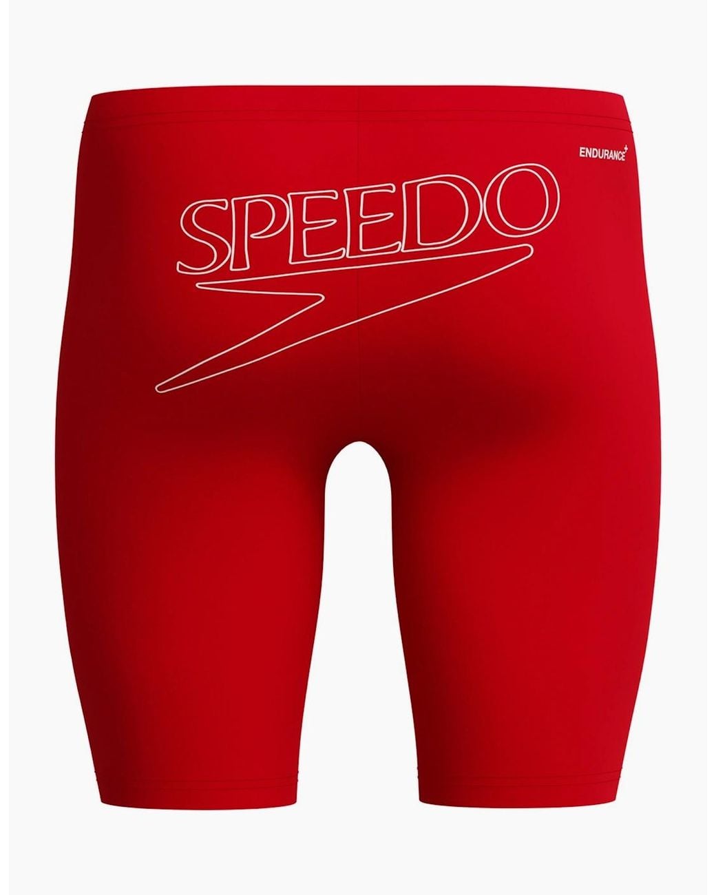 Speedo Red Logo Endurance+ Jammer Shorts for men