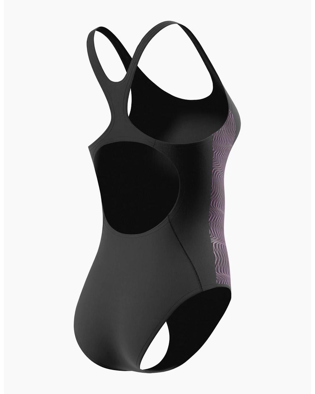 Speedo Black Ladies Placement Muscleback One Piece Swimsuit