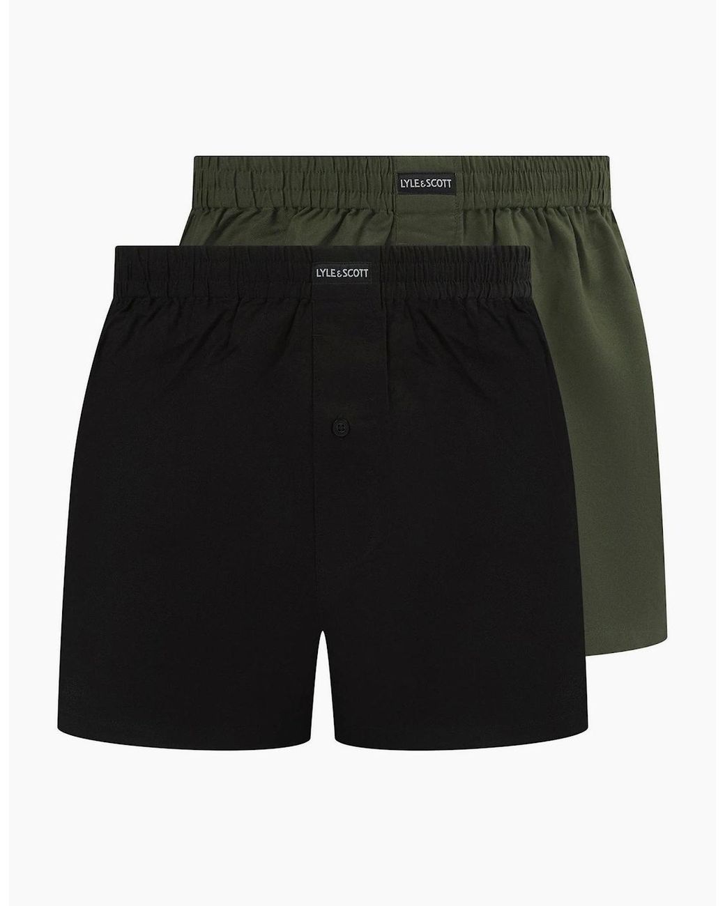 Lyle & Scott Black Woven Boxer for men