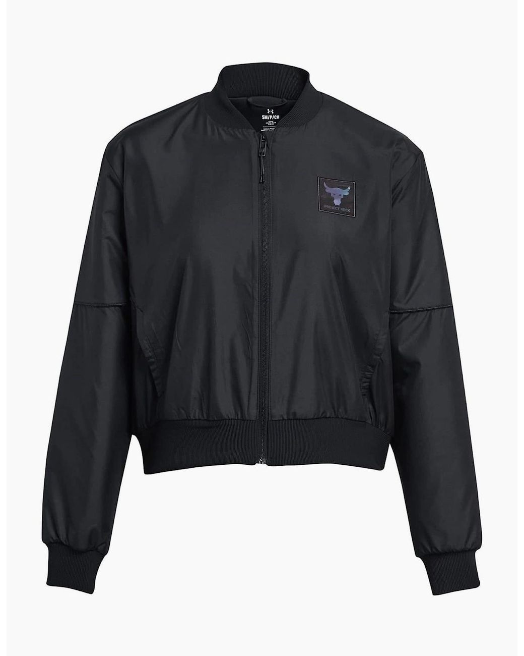 Under Armour Blue Short Collared Neck Relaxed Fit Bomber Jacket