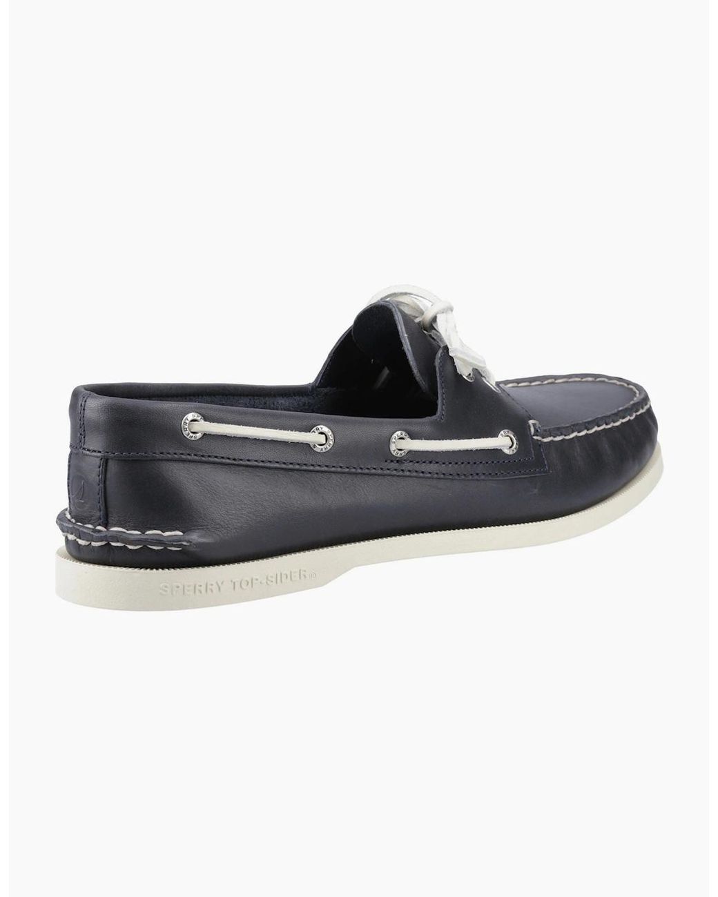 Sperry Top-Sider Black Sperry Authentic 2 Eye Leather Boat Shoes for men