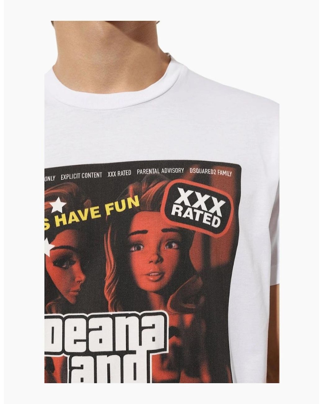 DSquared² White Deana And Dana Graphic T-Shirt for men