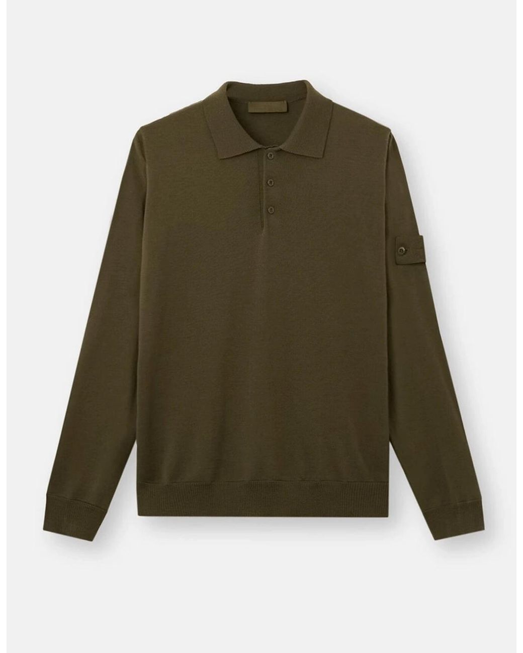 Stone Island Green Ghost 5100076 Knitted Polo for men