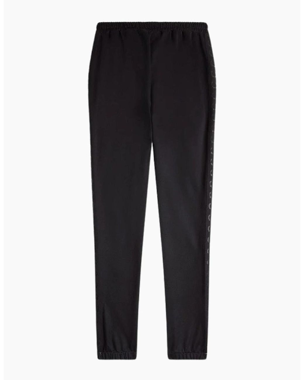 Fred Perry Black Contrast Tape Track Pant for men