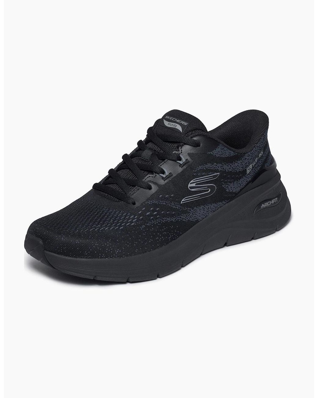 Skechers Black Arch Fit 3.0 Textile Mesh Tpu/ Trim Trainers for men
