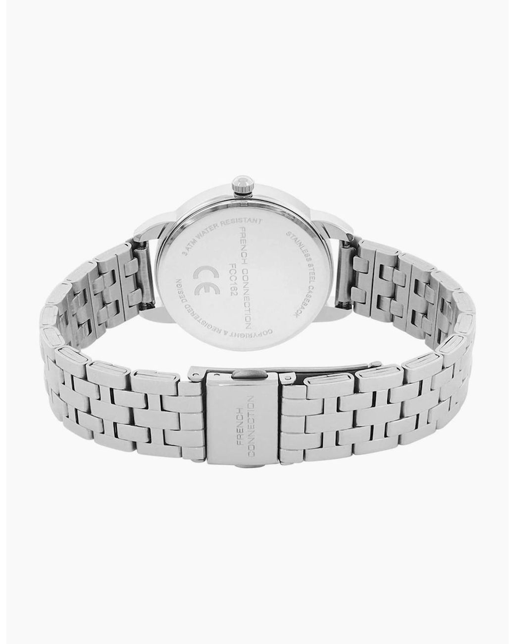 French Connection Gray Connection Case Round Shape Strap Quartz Watch