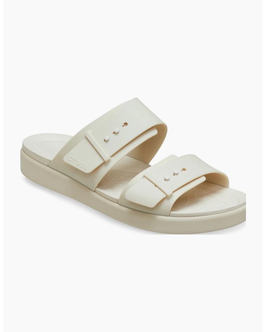 CROCSTM White Brooklyn Buckle Sandstone Sandals