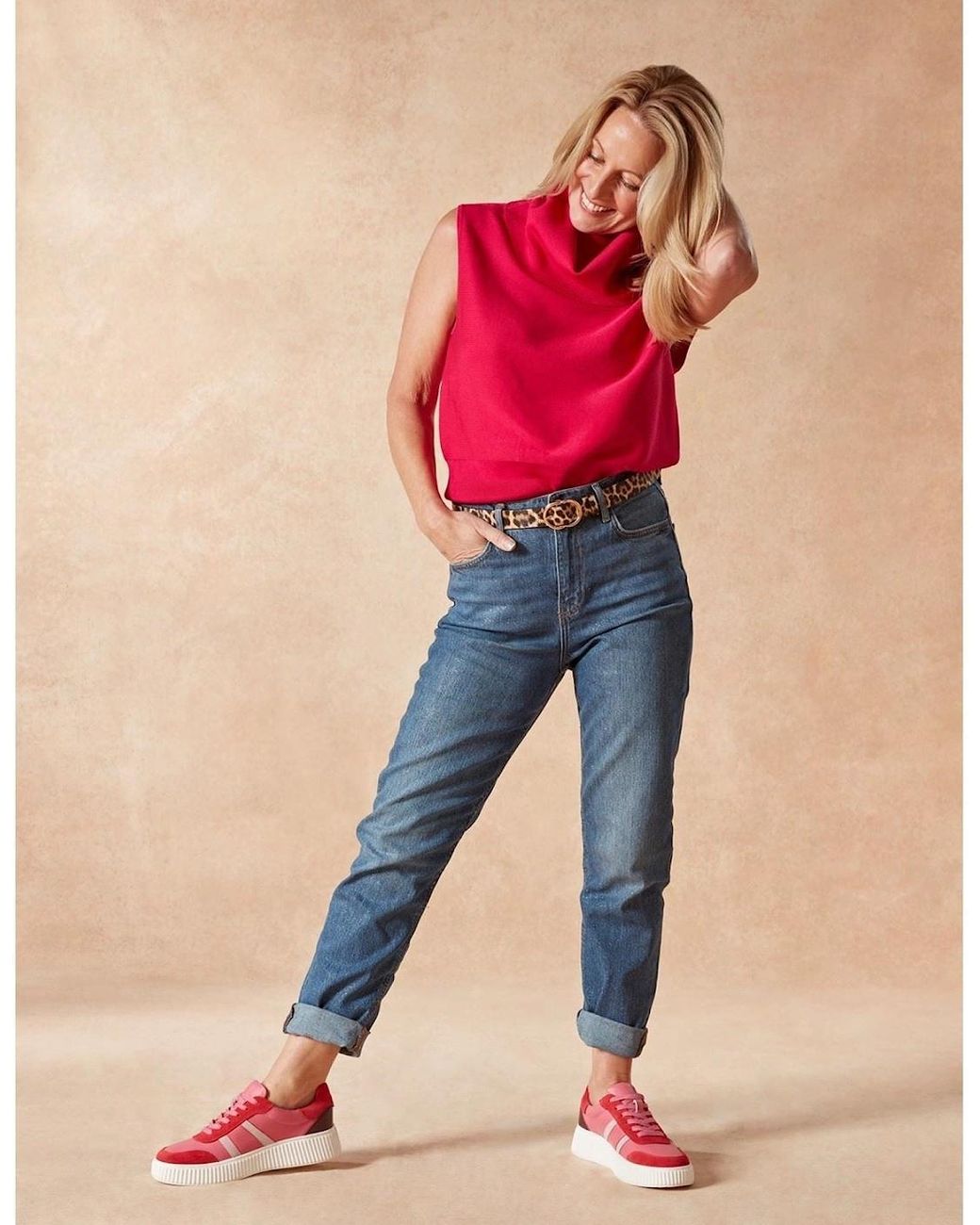 Hush Puppies Pink Holly Suede Fuchsia Trainers