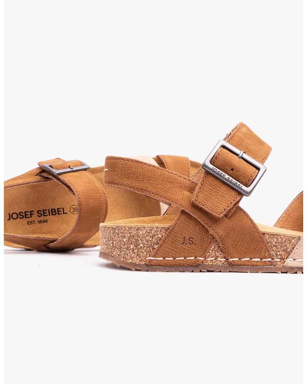 Josef Seibel Brown Hannah 01 Sandals Castagne-Kombi