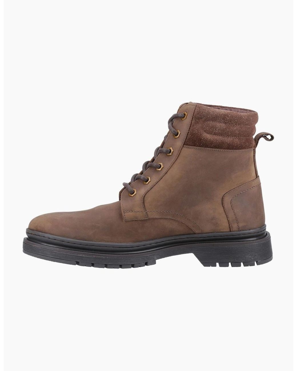 Hush Puppies Brown Jarrod Leather Ankle Boots for men