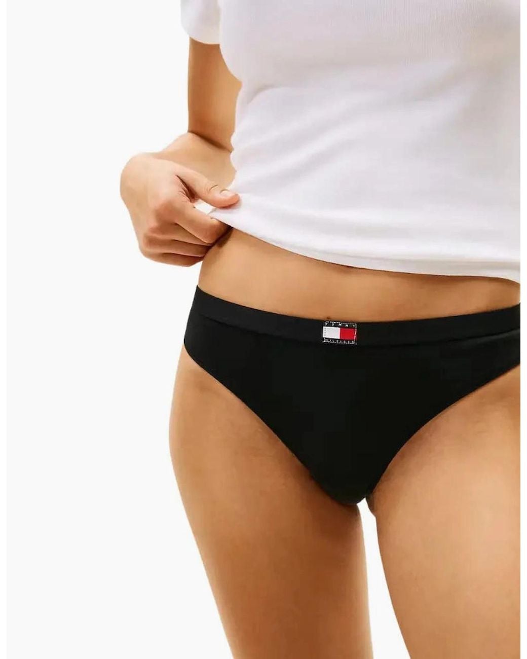 Tommy Hilfiger Black 5-Pack Th Essentials Thongs