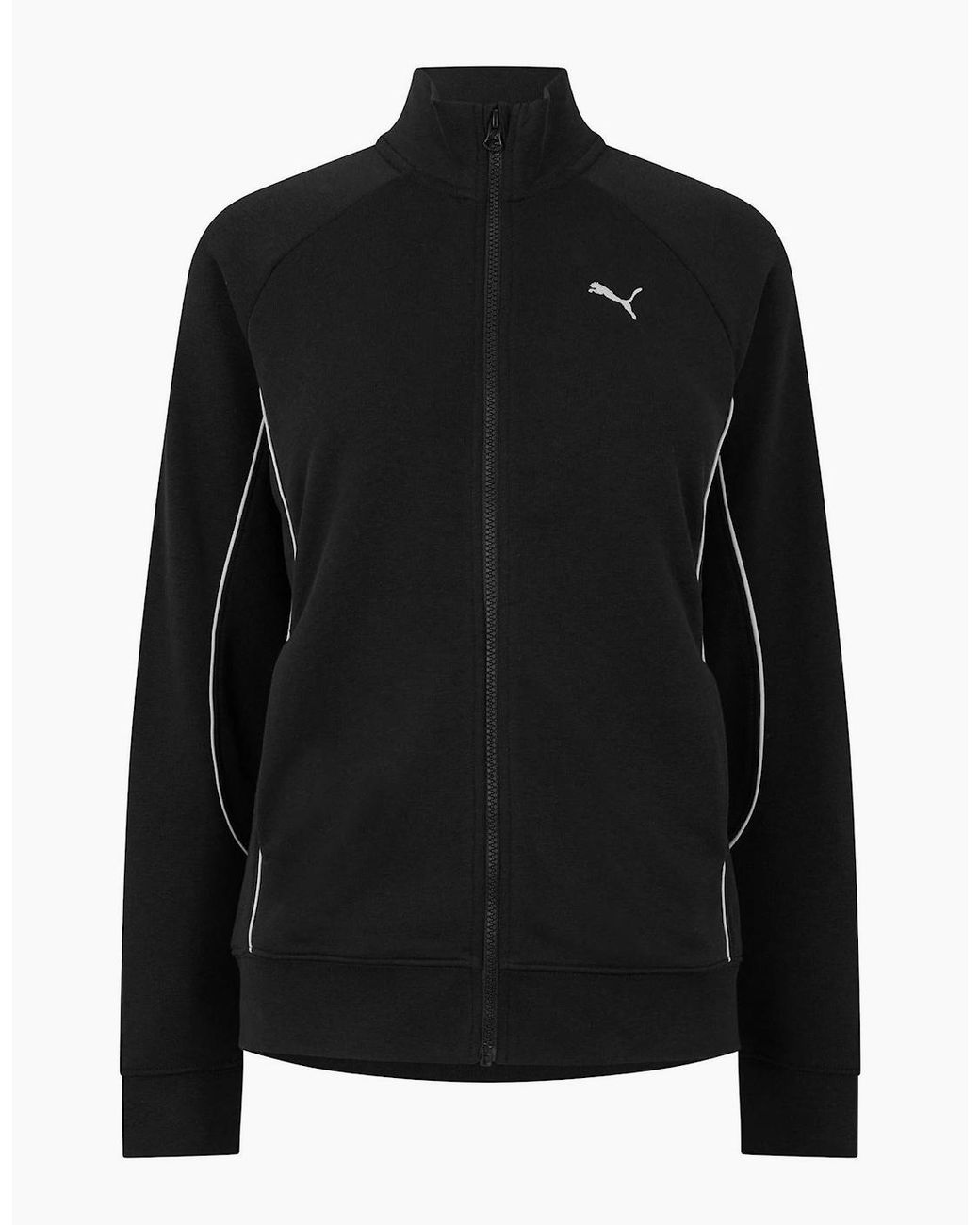 PUMA Black Straight Leg Fleece Tracksuit