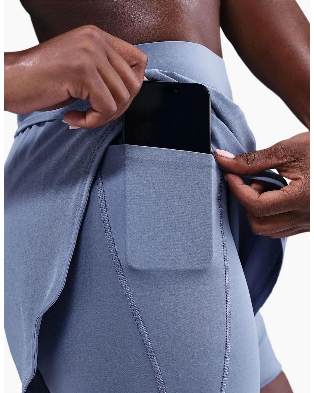 Nike Blue Universal Solid Athletic Shorts With Elasticated Waistband