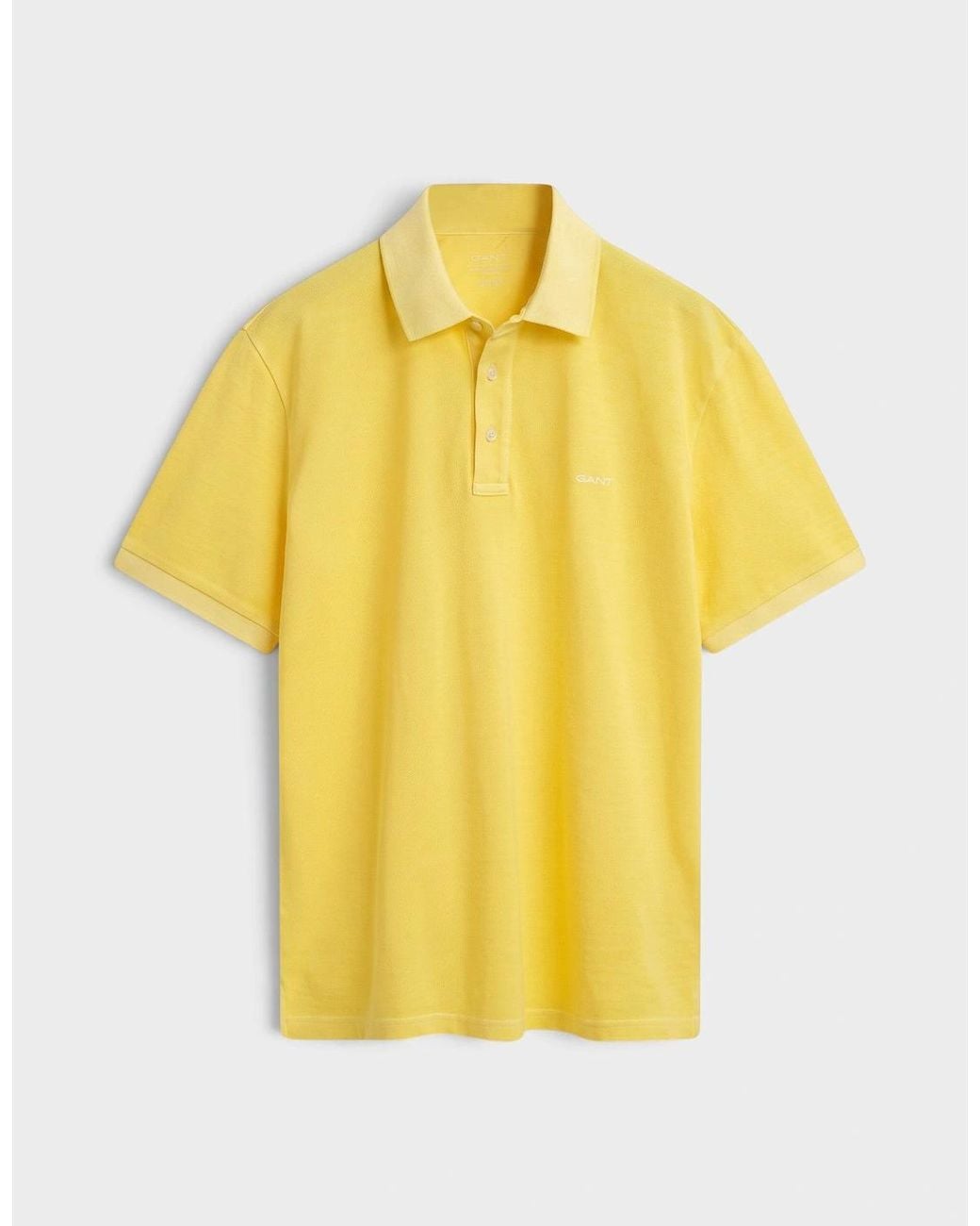 Gant Yellow Logo Polo Shirt Banana for men