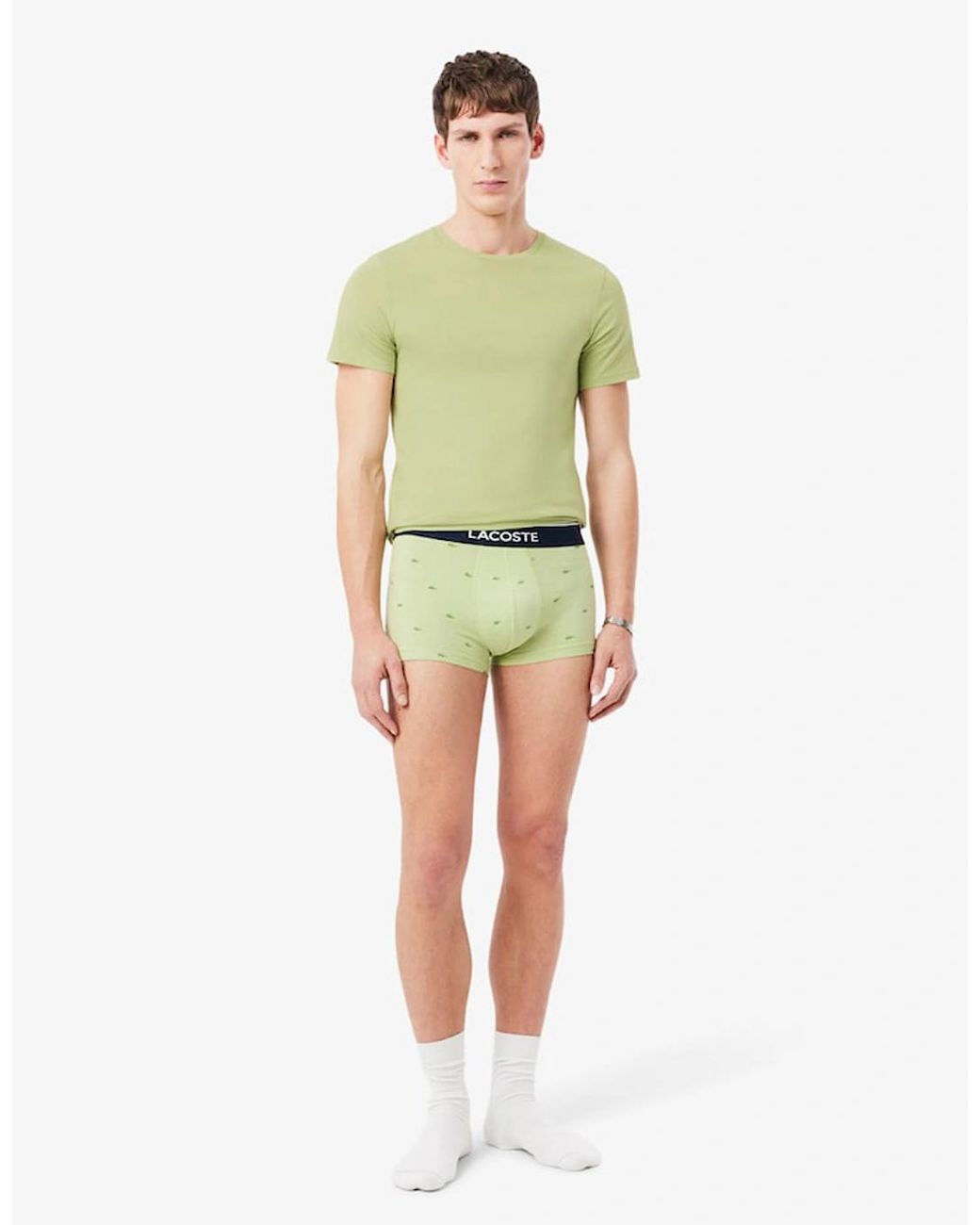 Lacoste Green 3-Pack Slim Fit Undershirts for men
