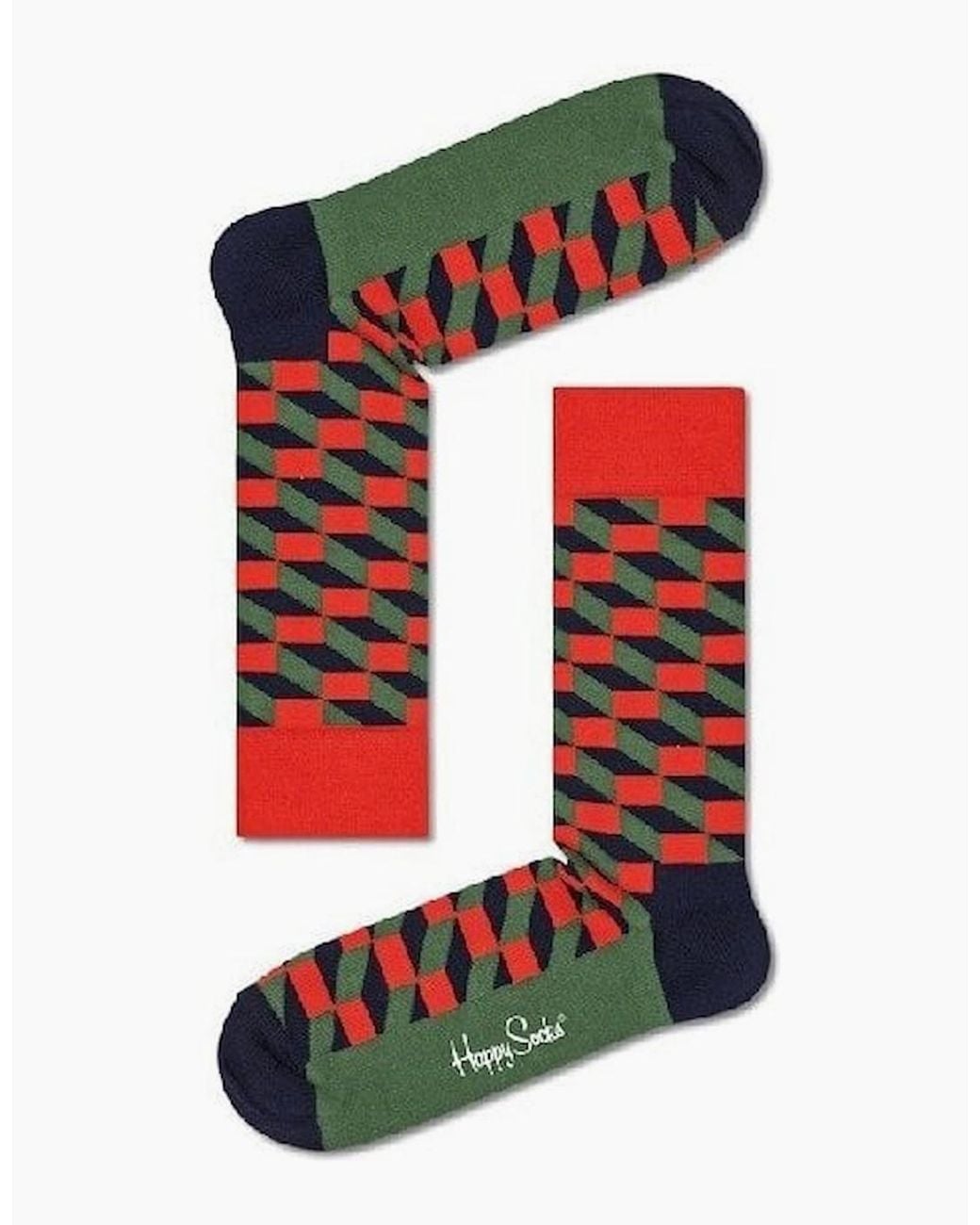 Happy Socks Red 2-Pack Snowman Socks Gift Box for men