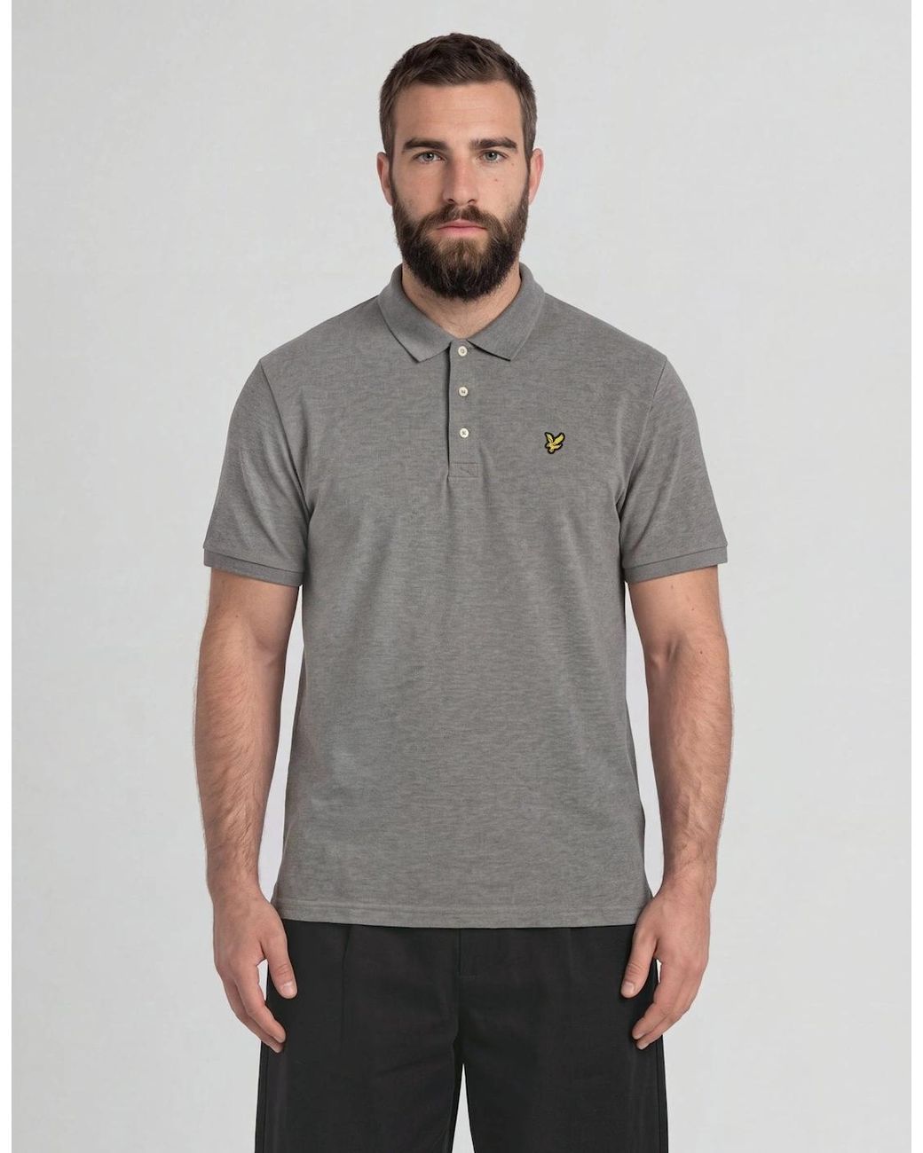 Lyle & Scott Gray Cotton Polo Shirt for men