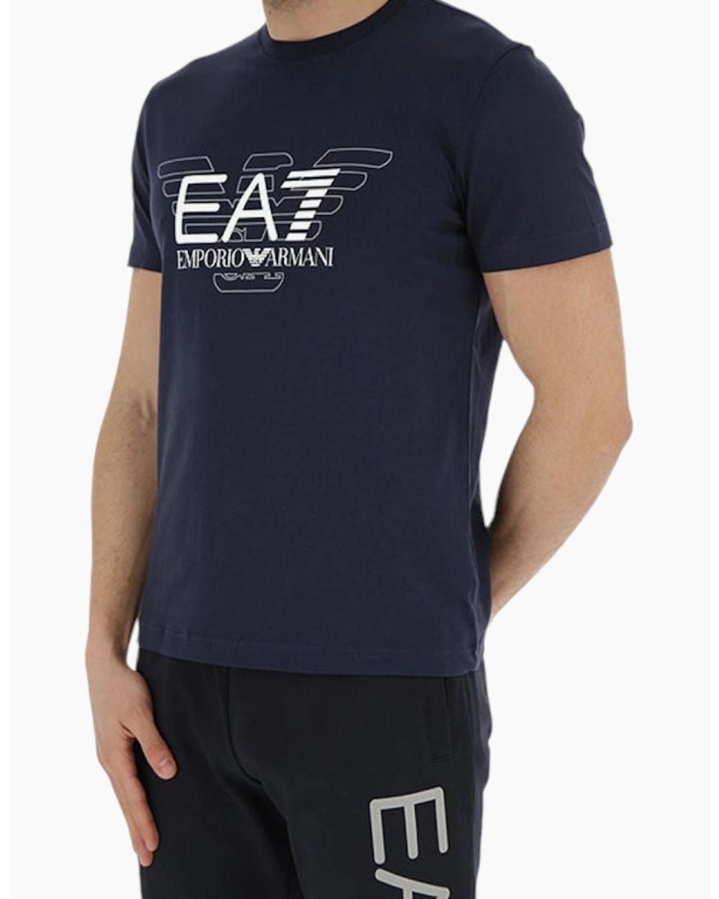 Armani Blue Ea7 3Zpt45 Cotton T-Shirt Emporio Summer Tops Tees