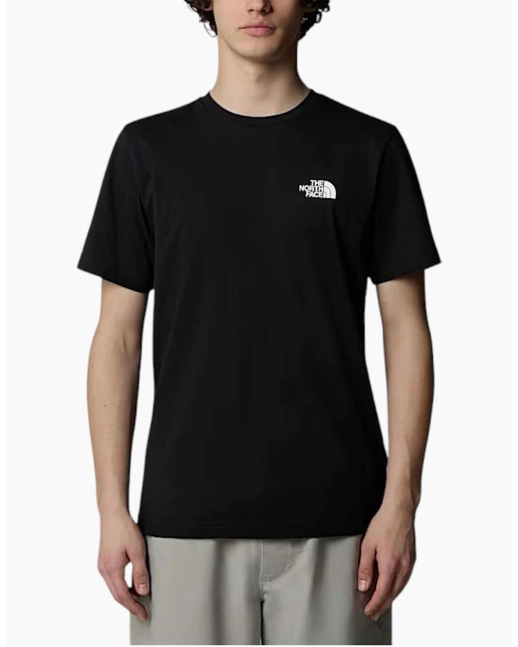 The North Face Black T-Shirt T Shirt Simple Dome Sports Cotton Casual Crew Neck for men