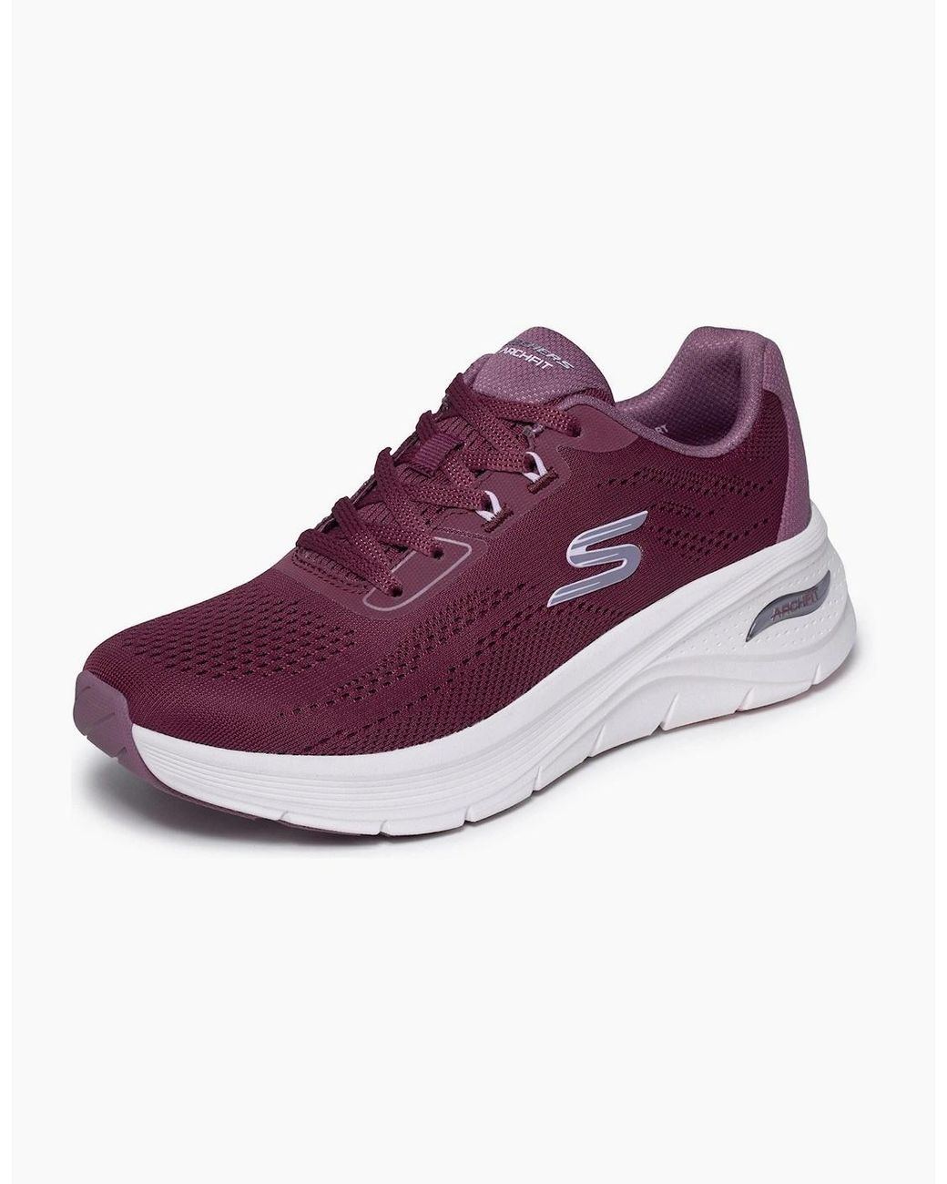 Skechers Purple Arch Fit 3.0 Easy Flow Textile Burgundy Trainers