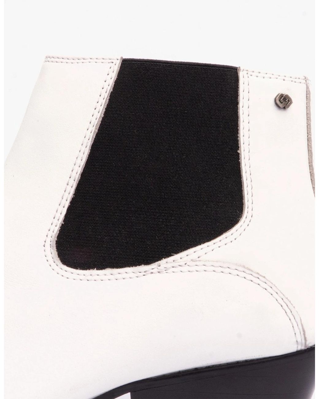 Club Cubano White Mccartney Cuban Heel Boots Leather for men