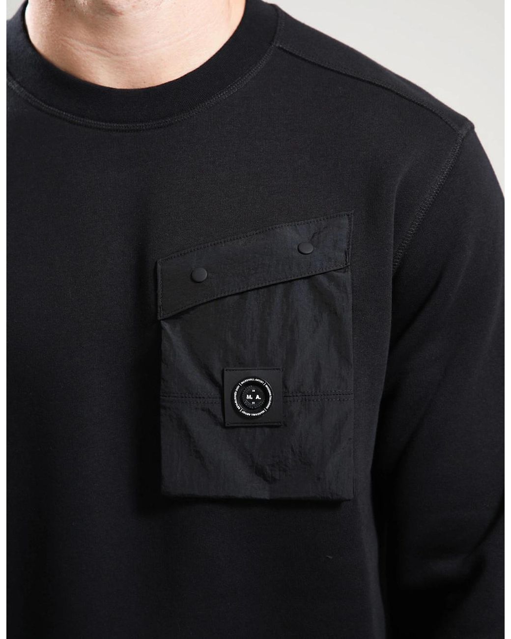 Marshall Artist Black Proccera Crew Neck Sweatshirt for men