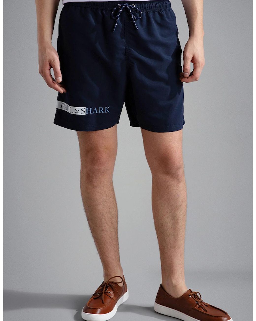 Paul & Shark Blue Swim Shorts With Print for men