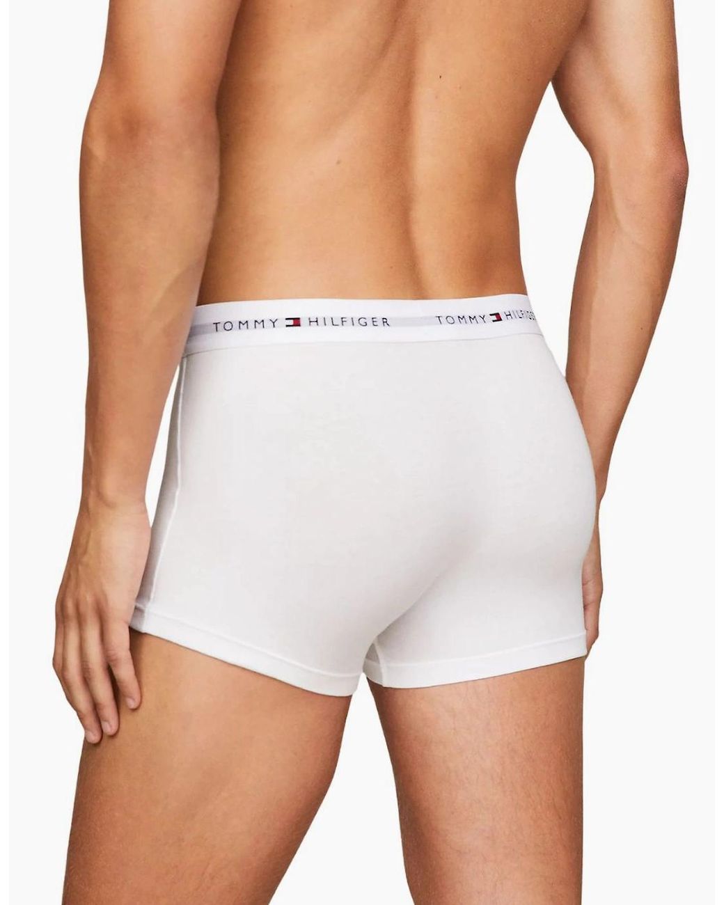 Tommy Hilfiger White 3-Pack Premium Essential Boxer Trunks for men
