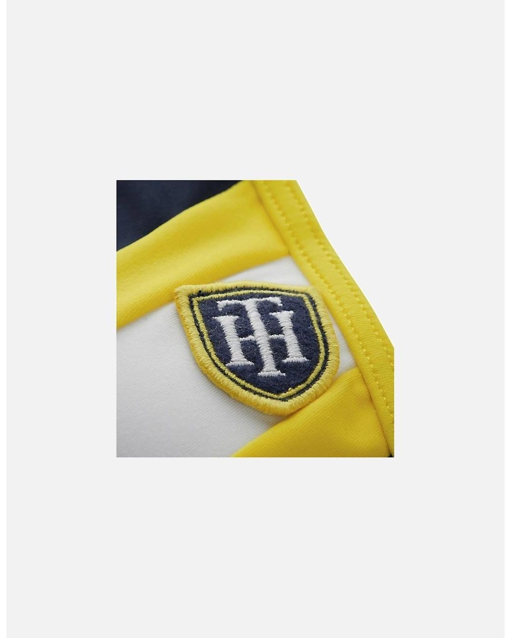 Tommy Hilfiger Yellow Halterneck Triangle Stripe Bikini Top, Blazer