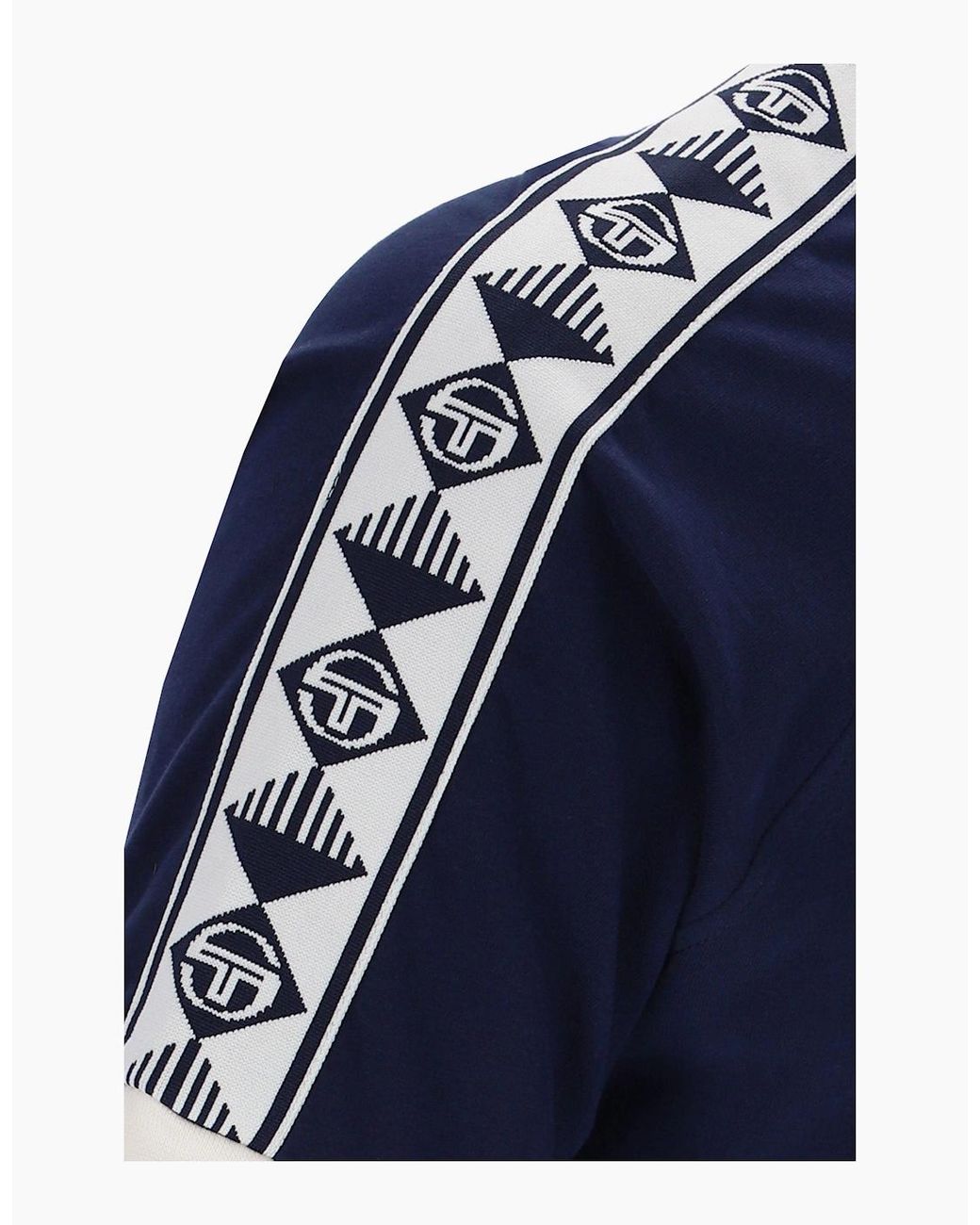 Sergio Tacchini Blue Bianchi Ringer T-Shirt Maratime for men