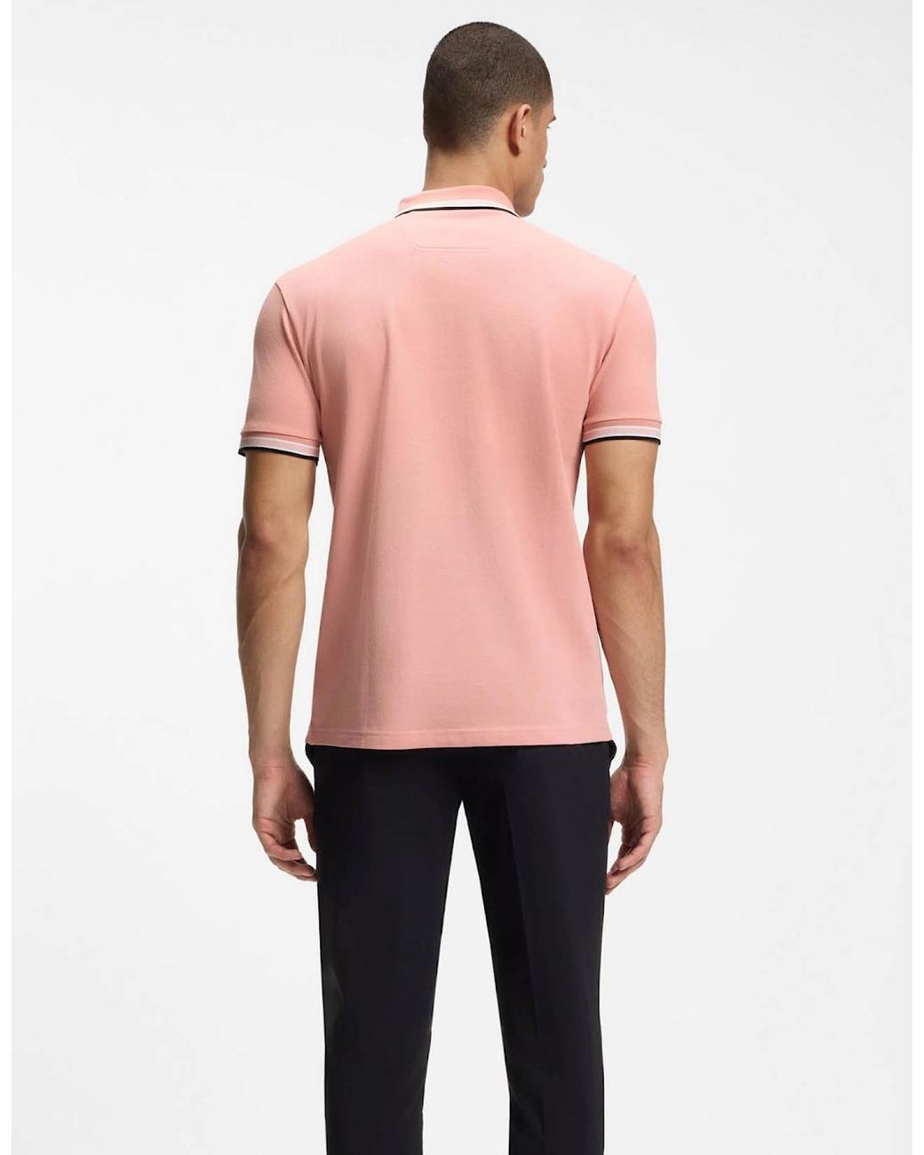 Boss Red Boss Paddy Cotton-Piqué Polo Shirt With Contrast Logo for men