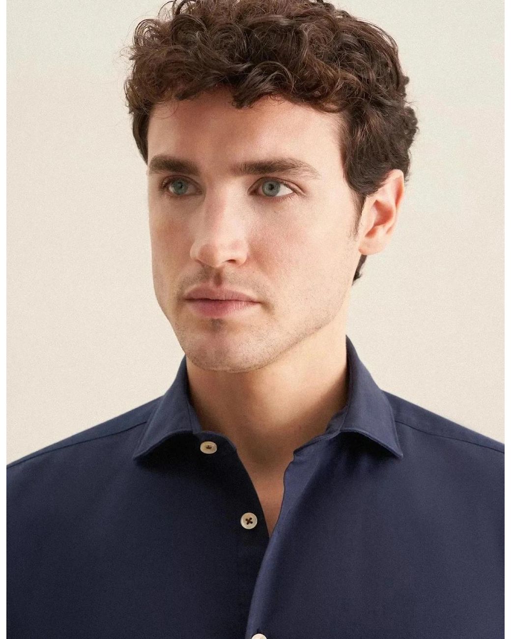 Seidensticker Blue Regular Fit Spread Kent Casual Shirt Dark for men