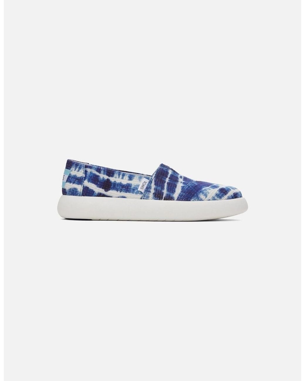 TOMS Blue Alpargata Mallow 100% Cotton Espadrilles