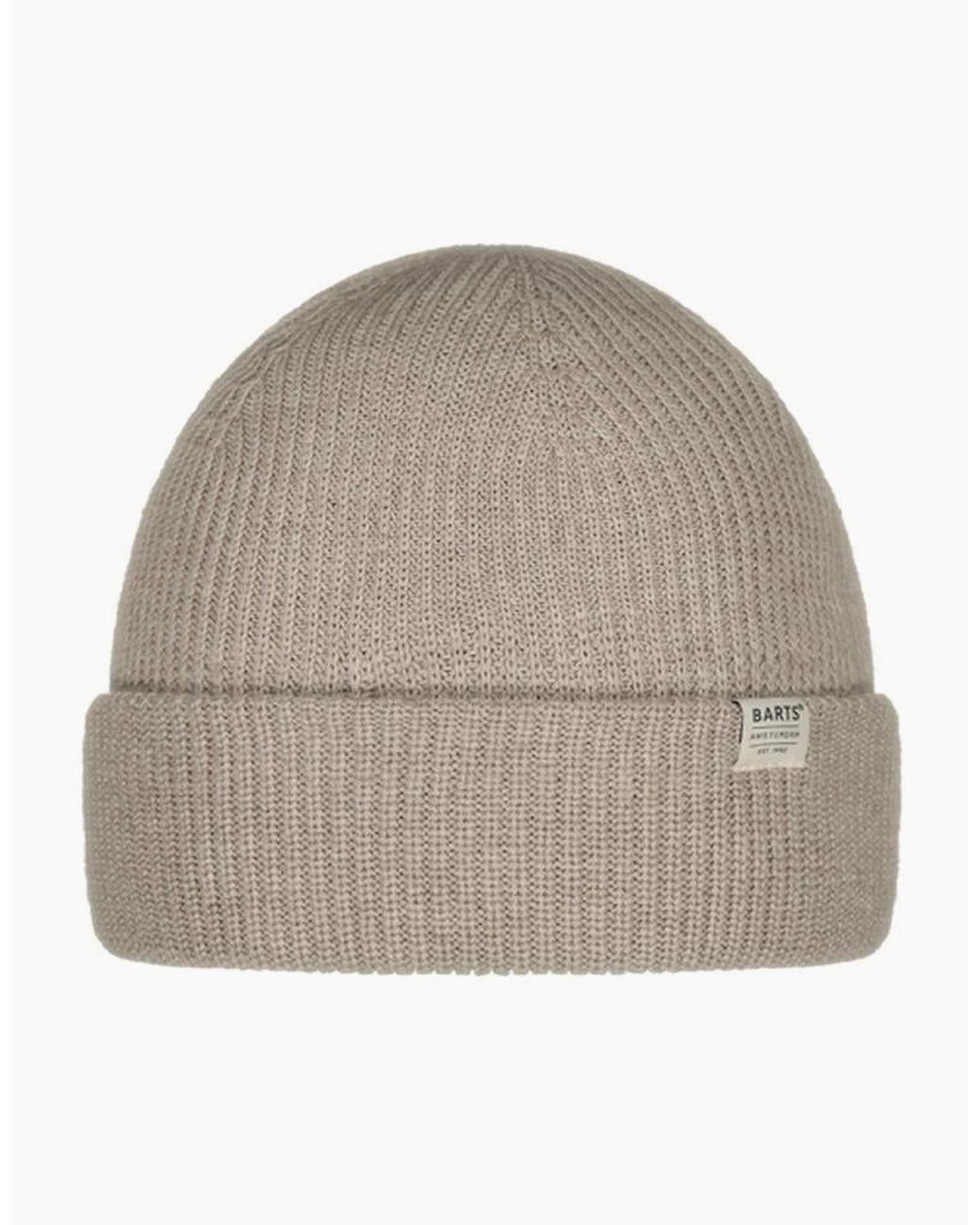 Barts Gray Stonel Stretchy Cuffed Beanie Hat for men