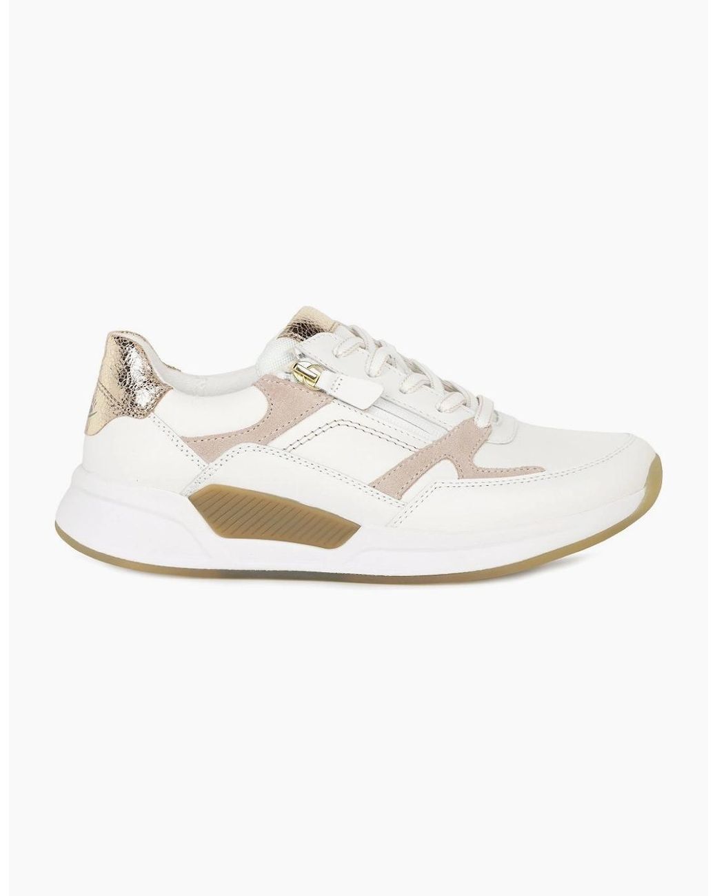 Gabor White Bravo Trainers