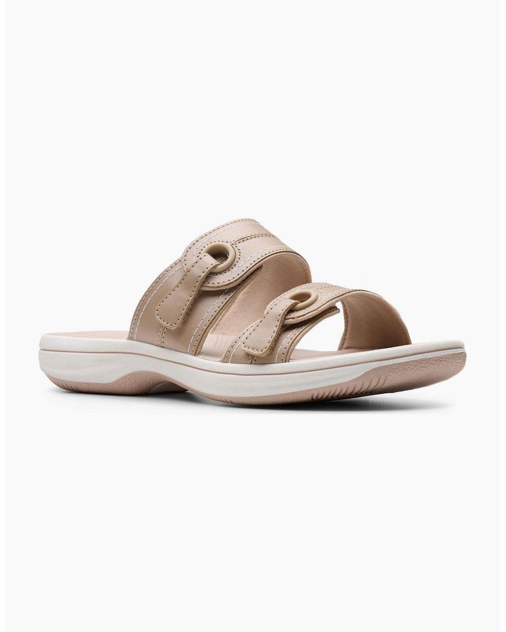 Clarks White Brinkley Maye Sandals