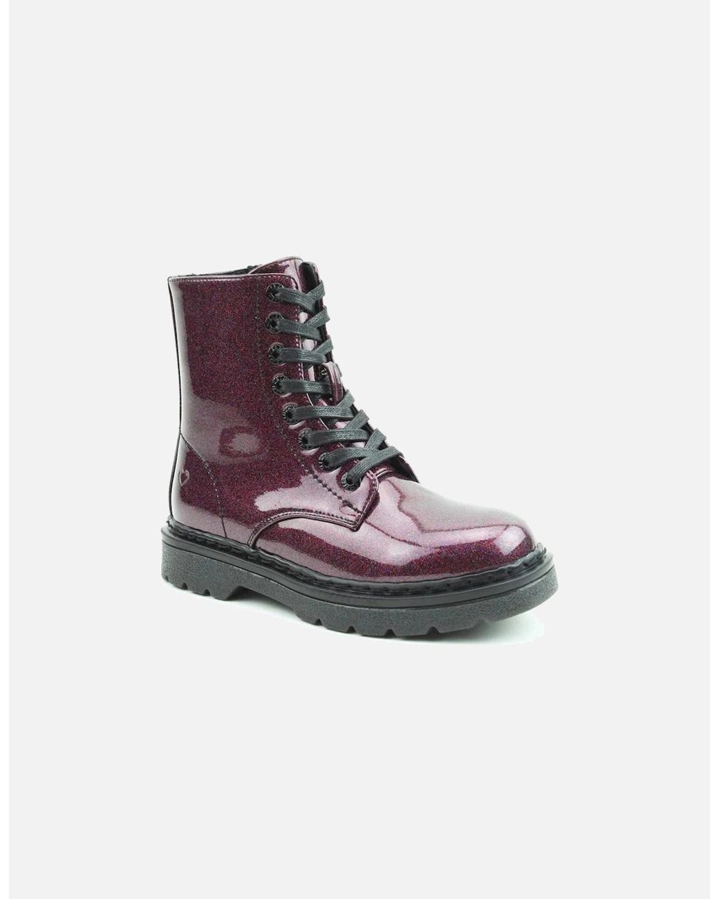 Heavenly Feet Purple Justina2 Glitter Ankle Boots Glitter